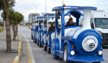 tourist train with diesel engine